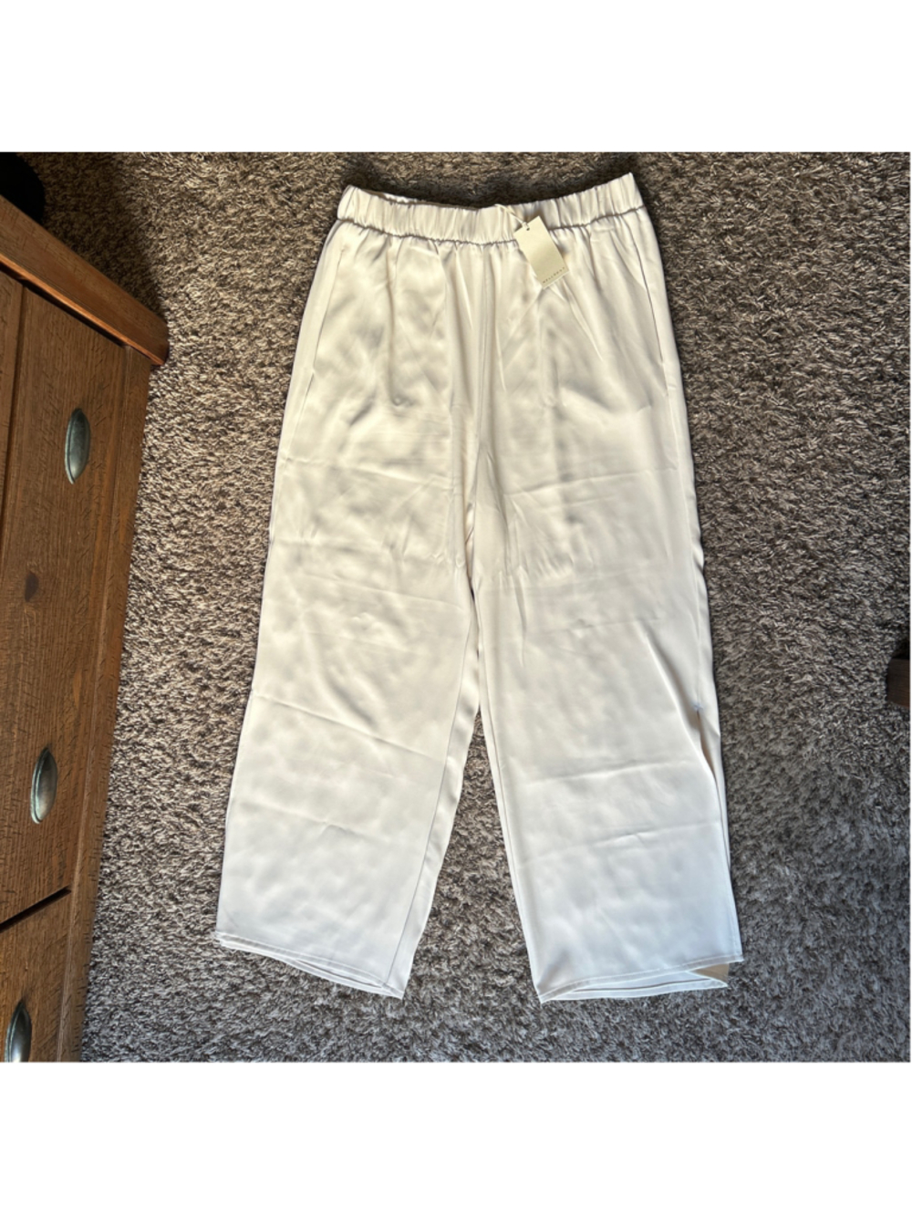 Women's Melloday Wide Leg Pants Off White NWT Size XL